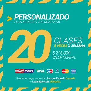 Personalizado 30 días 20 clases 5 veces por semana