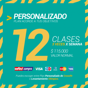 Personalizado 30 días 12 clases 3 veces por semana