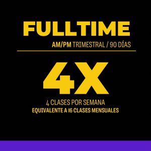 Plan Trimestral AM/PM 90 Días 48 clases 16 veces por mes / 4 por semana